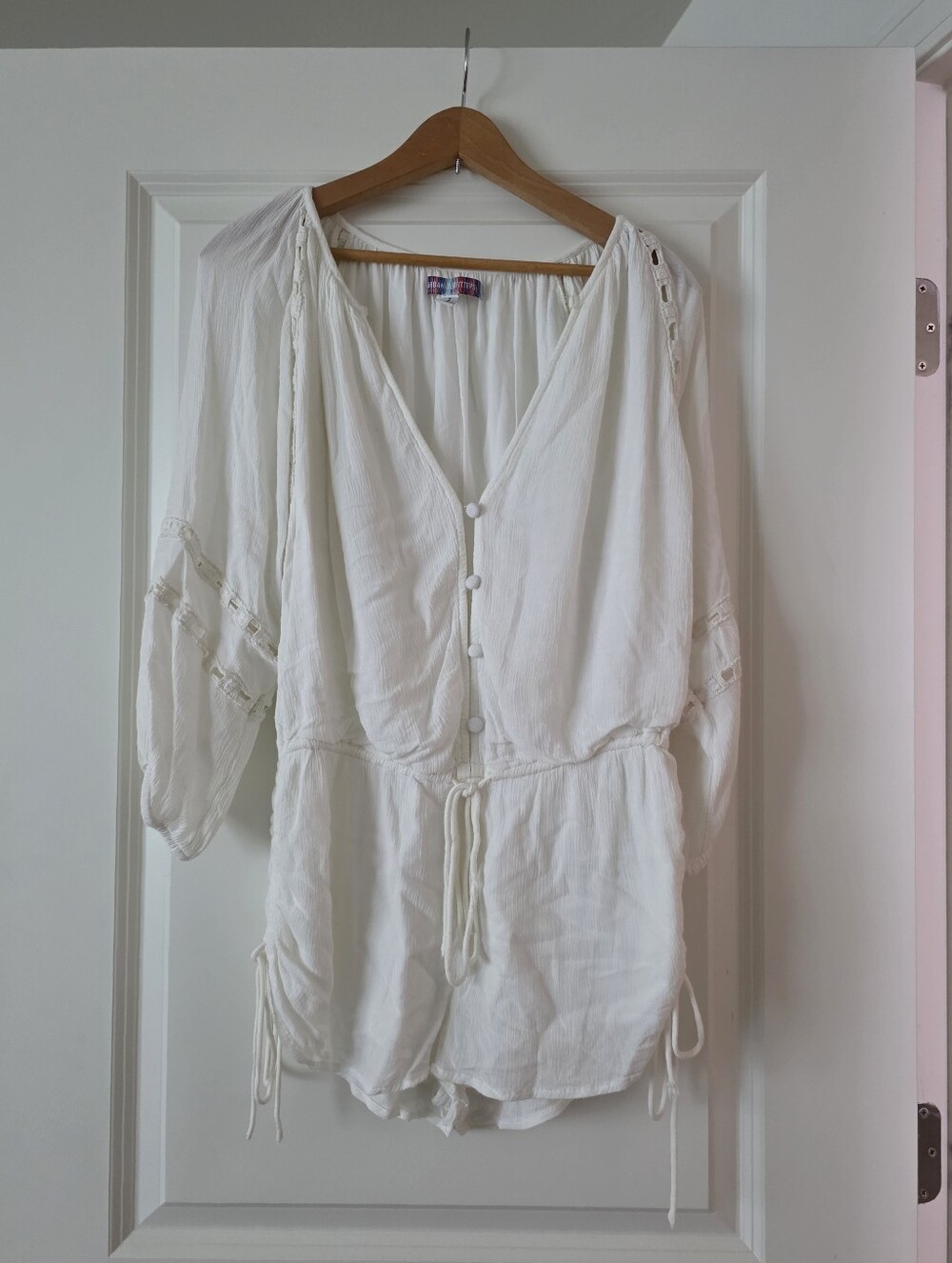 Urban Outfitters Cotton Blend Muslin Romper Boho Festival Coastal Cowgirl Wmns S
